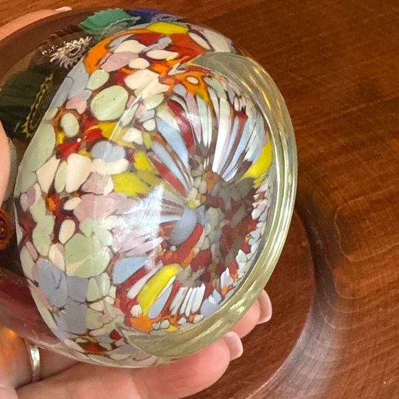 Vintage Murano Italy Millefiori Close MCM Paperweight 3” - Picture 3 of 13